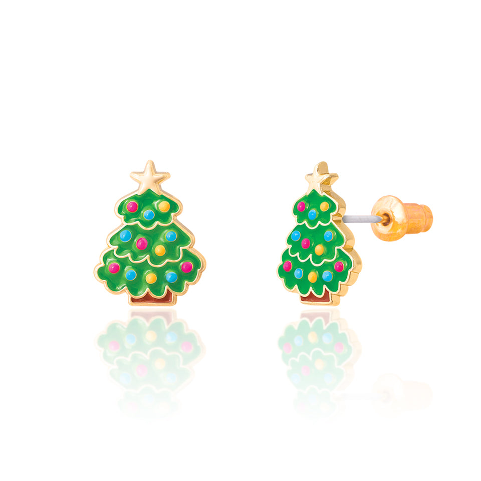 Girl Nation Holiday Studs Küpe // Happy Christmas Tree