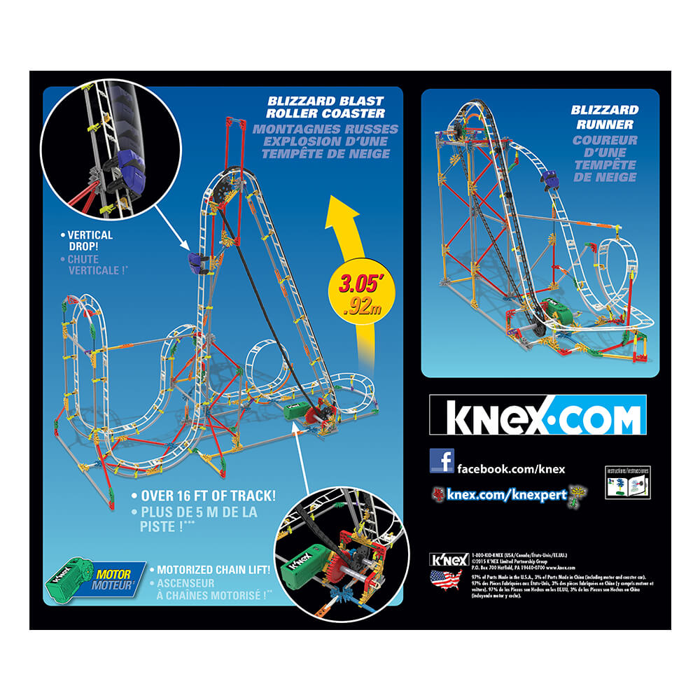 K'Nex Blizzard Blast Roller Coaster Set (Motorlu)