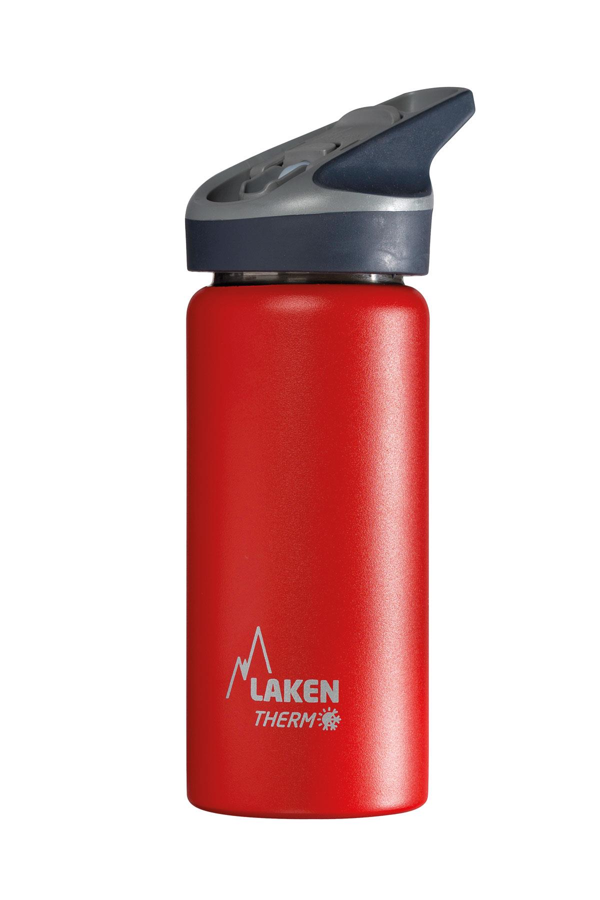 Laken Jannu Çelik Termos Pipetli Suluk (500 ml) // Kırmızı