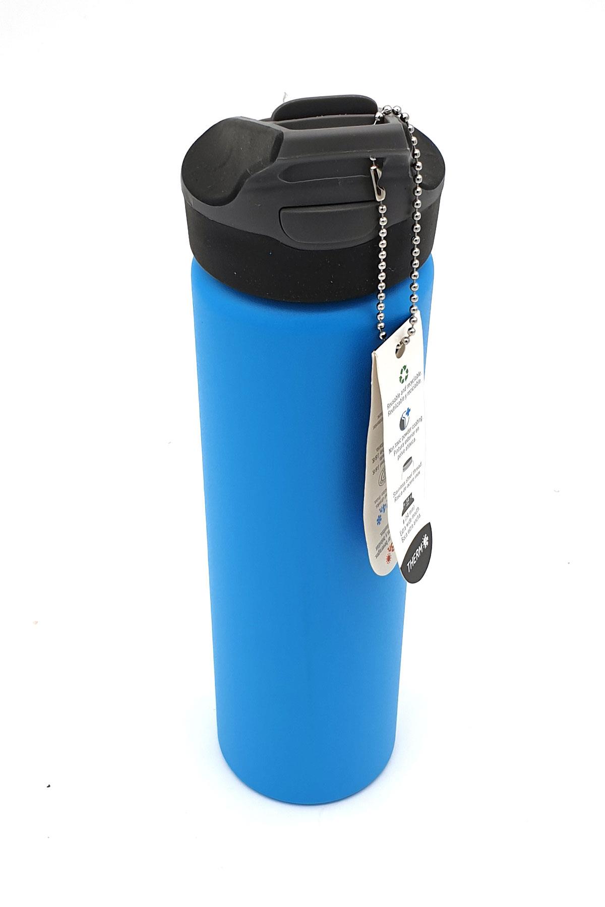 Laken Jannu Çelik Termos Pipetli Suluk (750 ml) // Cyan