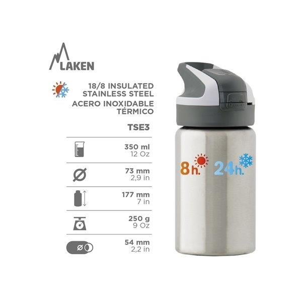 Laken Summit &Ccedil;elik Termos Pipetli Suluk (350 ml) // Animal Camping