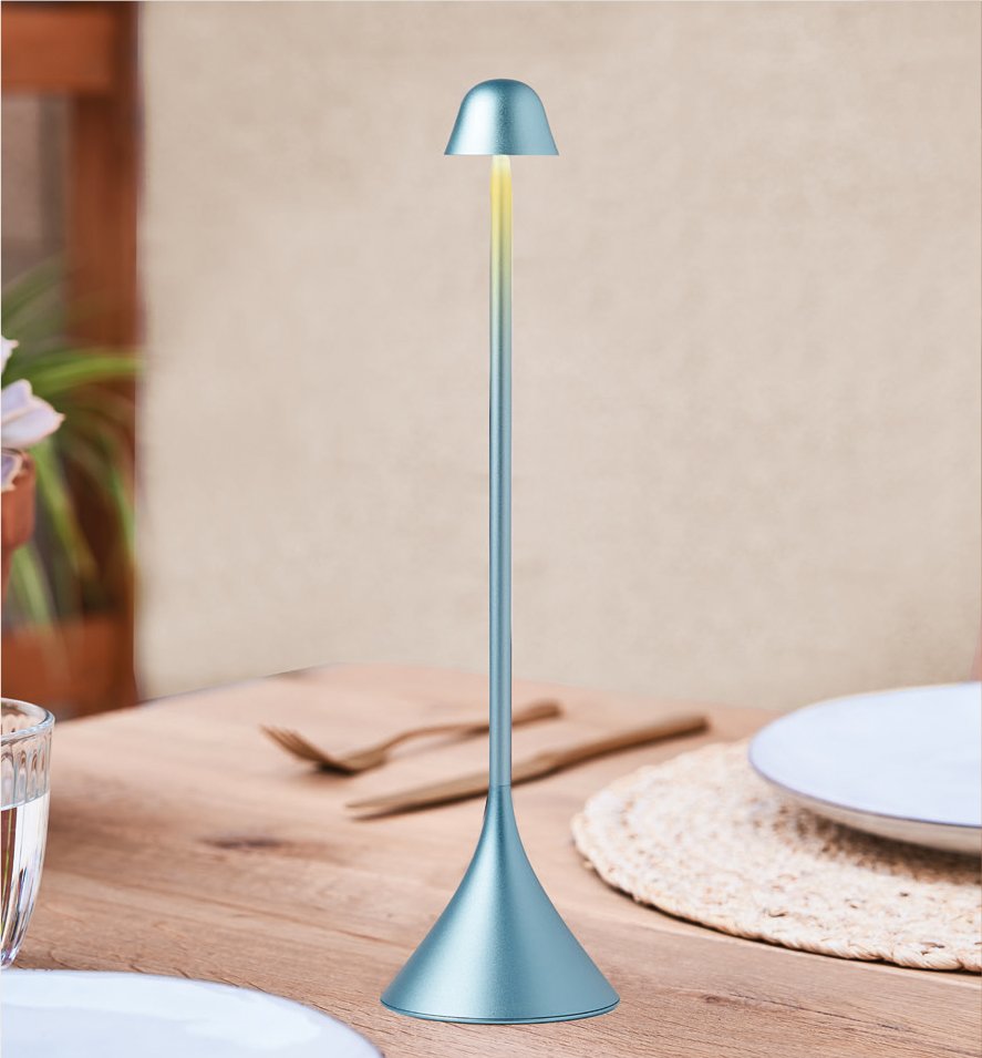 Lexon Steli Bell Led Masa Lambası // Açık Mavi