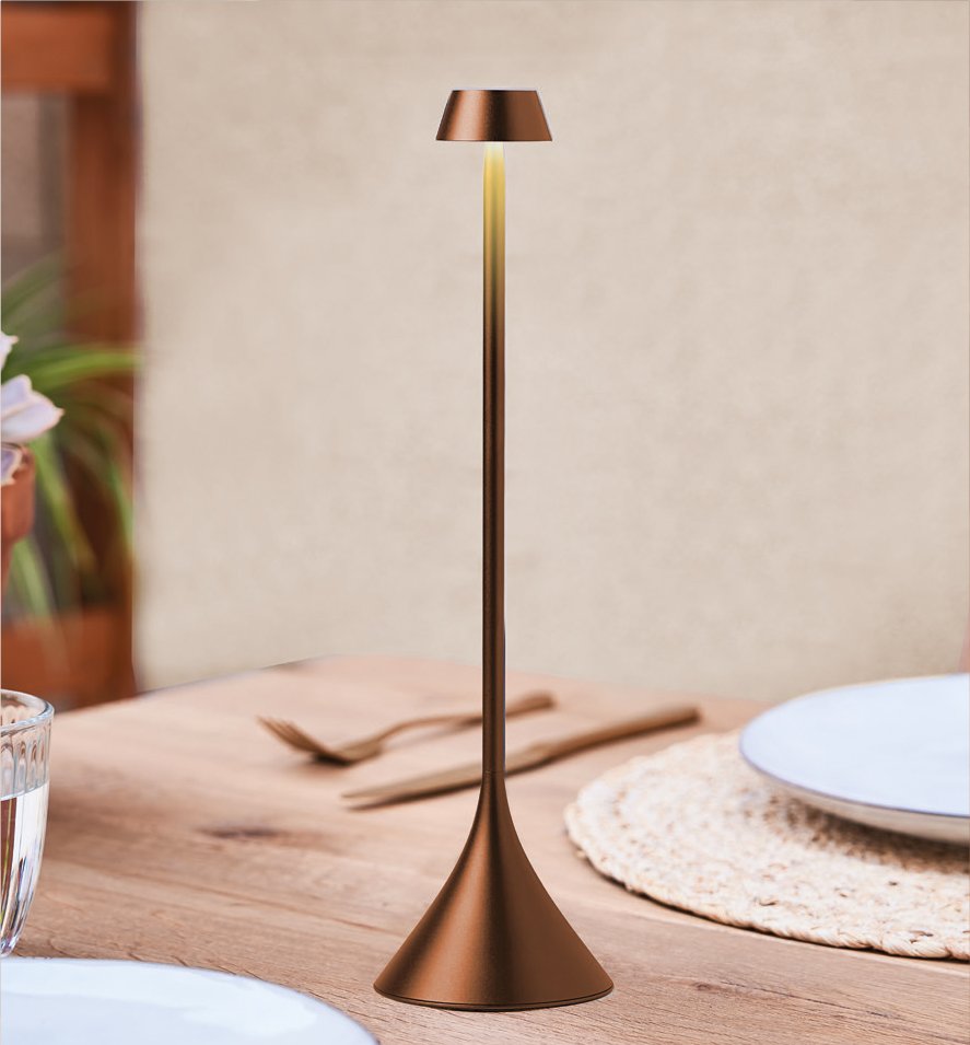 Lexon Steli Shade Led Masa Lambası // Bronz