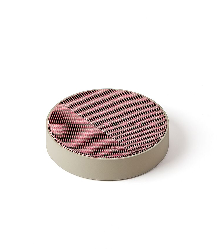 Lexon Oslo Energy Kablosuz Şarj Cihazı ve Bluetooth Hoparlör // Açık Gri-Pembe