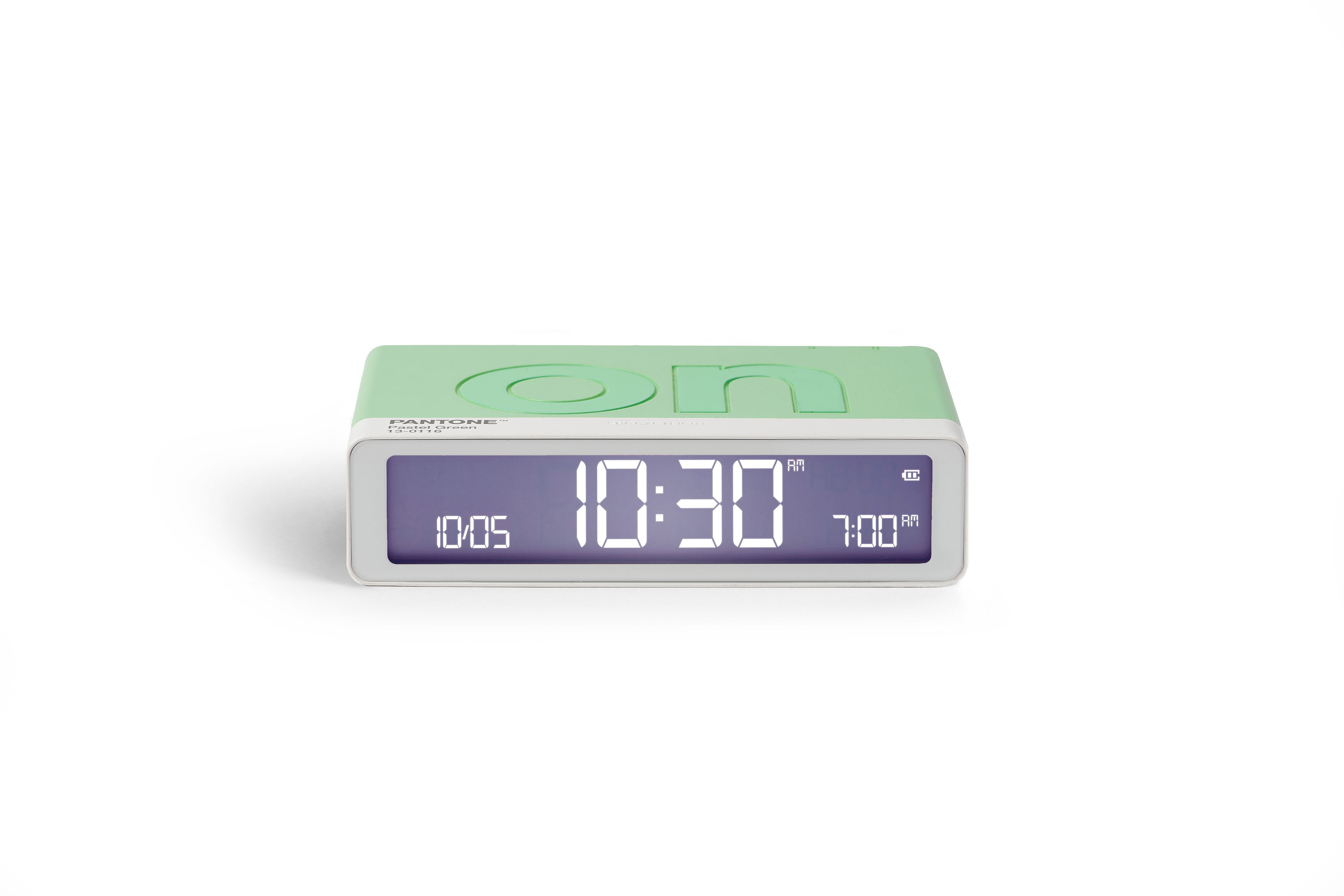 Lexon x Pantone Flip Klasik Şarj Edilebilir Alarm Saat // Mint