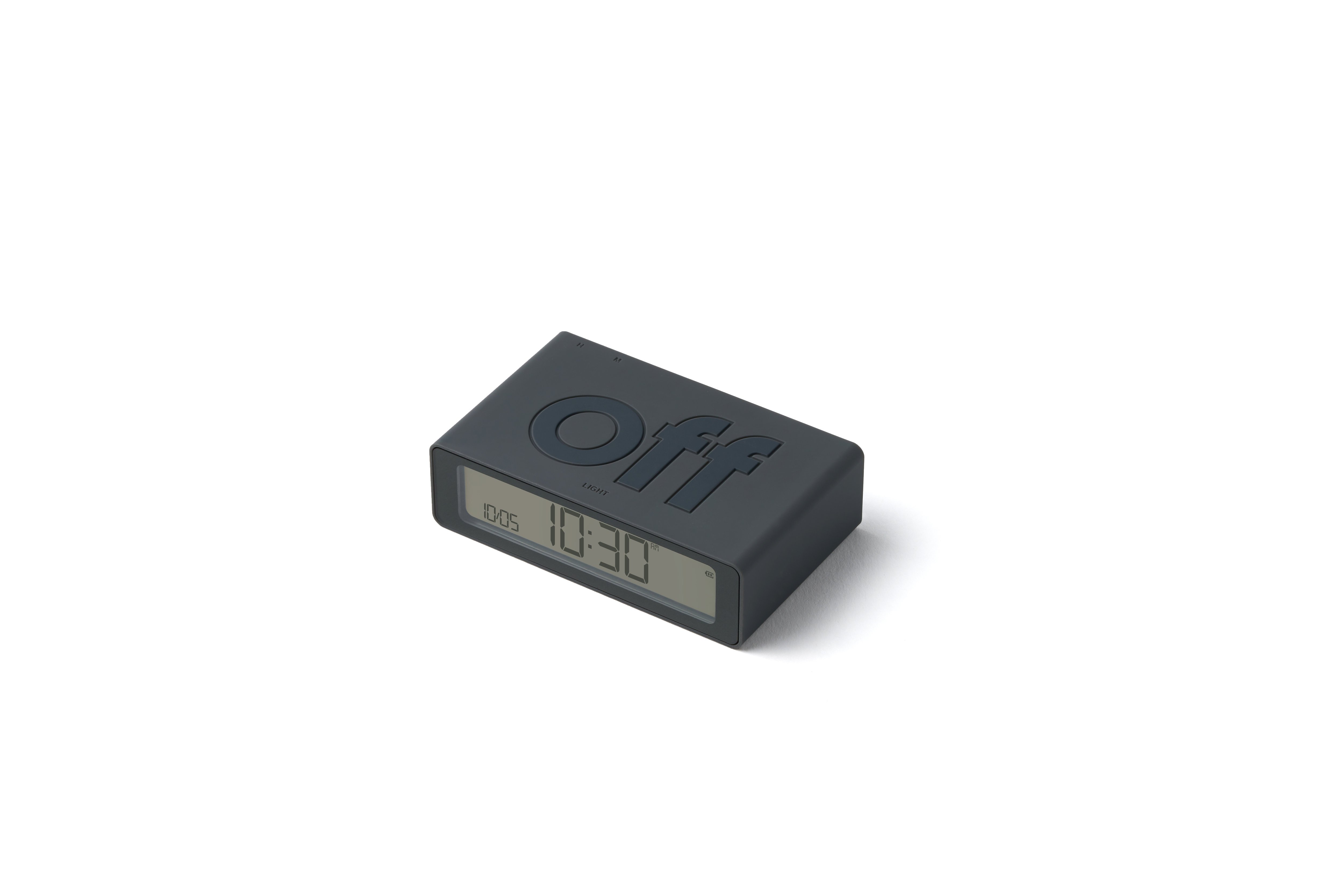 Lexon Flip Mini Şarj Edilebilir Alarm Saat // Koyu Gri