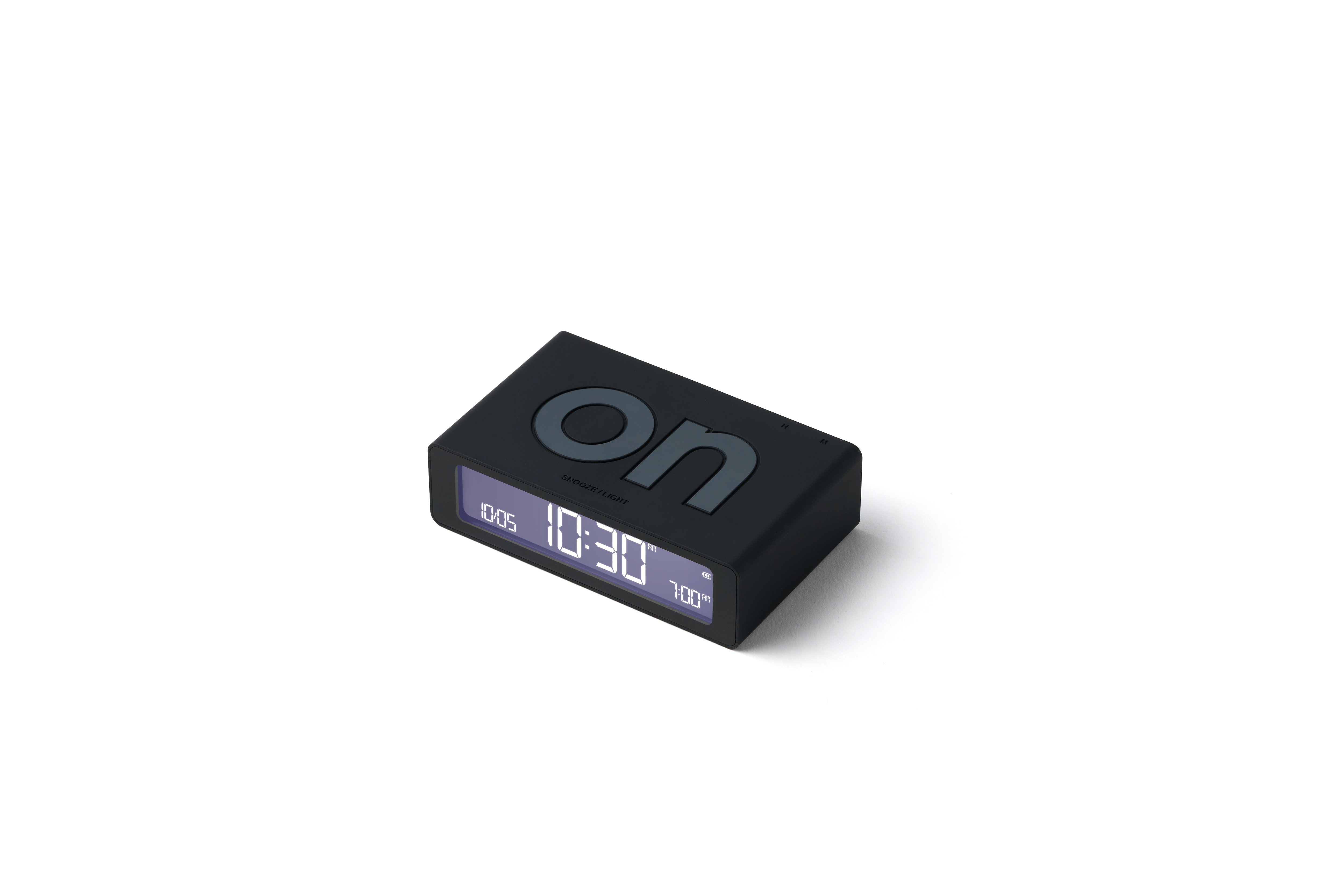 Lexon Flip Mini Şarj Edilebilir Alarm Saat // Siyah