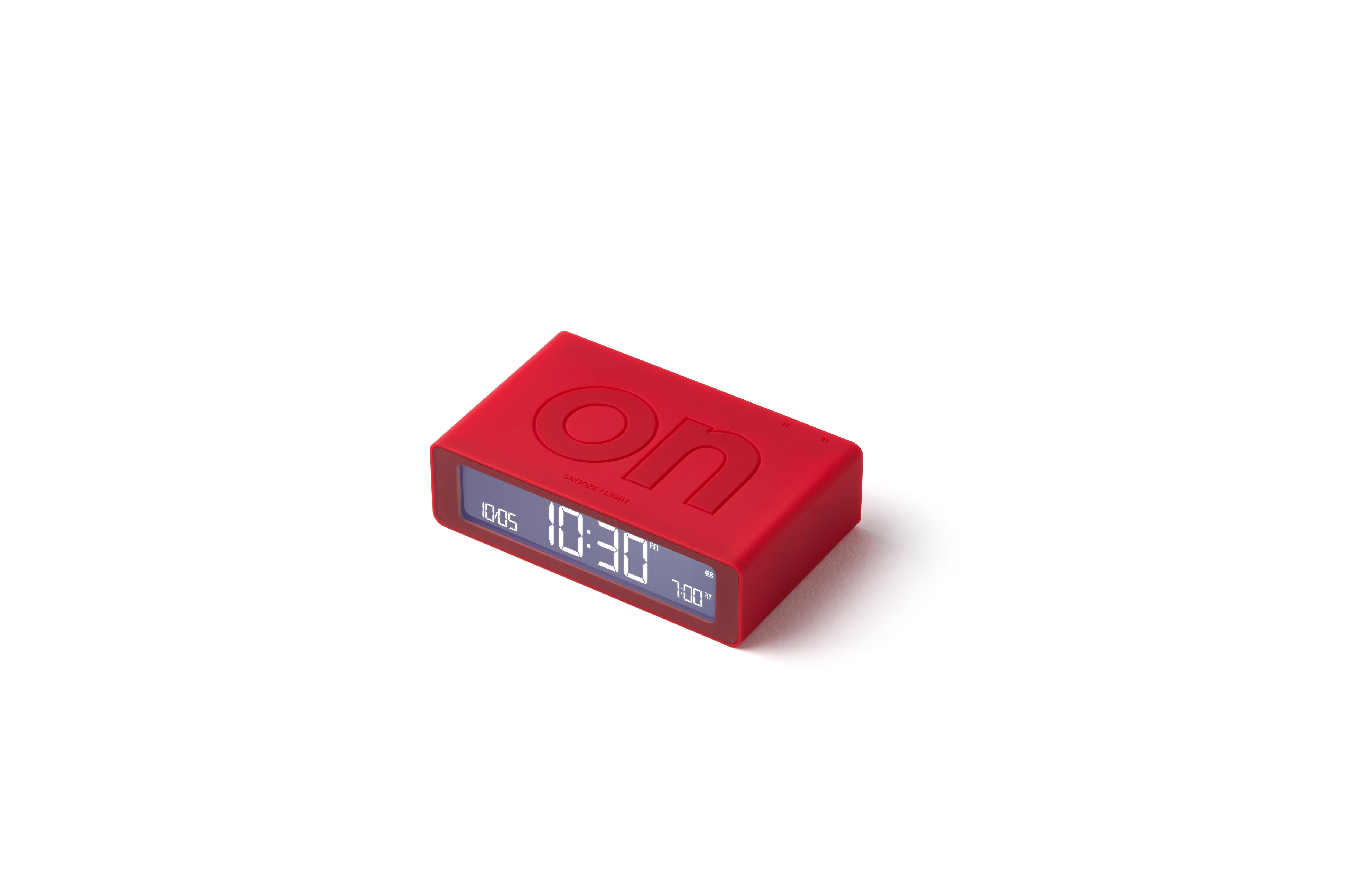 Lexon Flip Mini Şarj Edilebilir Alarm Saat // A&ccedil;ık Kırmızı