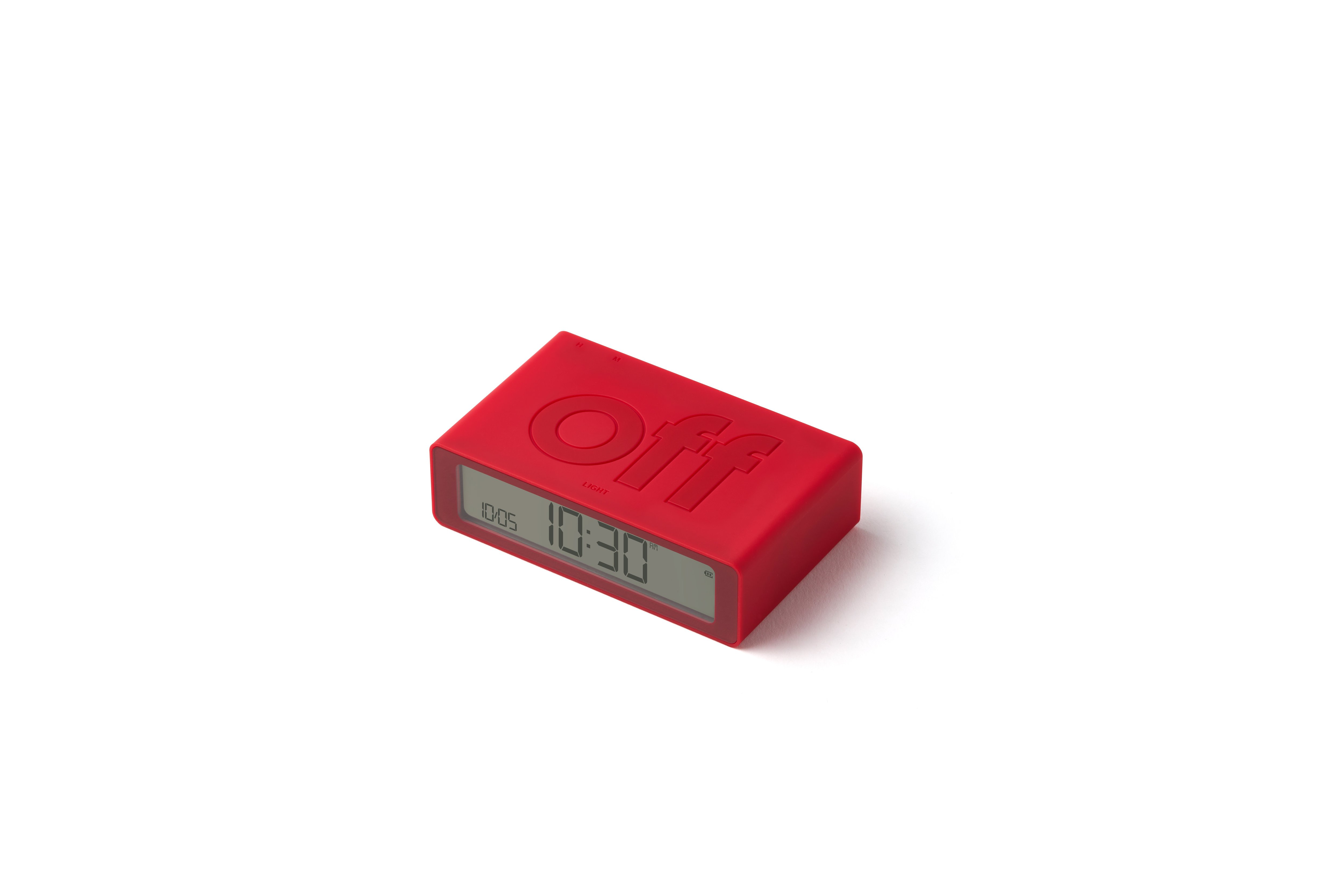 Lexon Flip Mini Şarj Edilebilir Alarm Saat // A&ccedil;ık Kırmızı