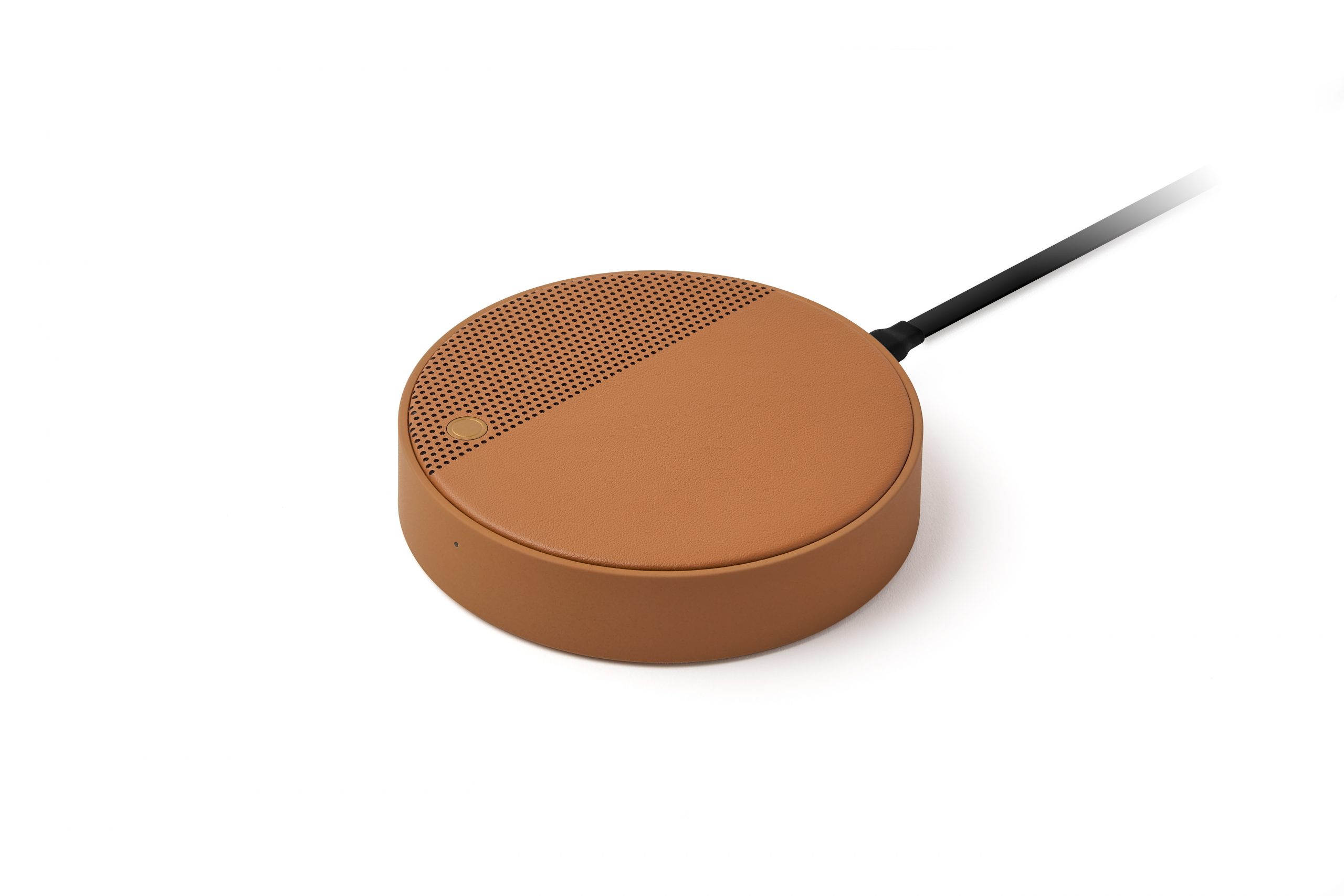 Lexon Oslo Energy Kablosuz Şarj Cihazı ve Bluetooth Hoparlör // Kahverengi