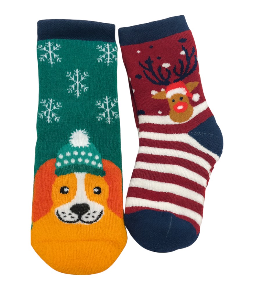 Lille Trove Christmas Çorap Seti // Green Dog