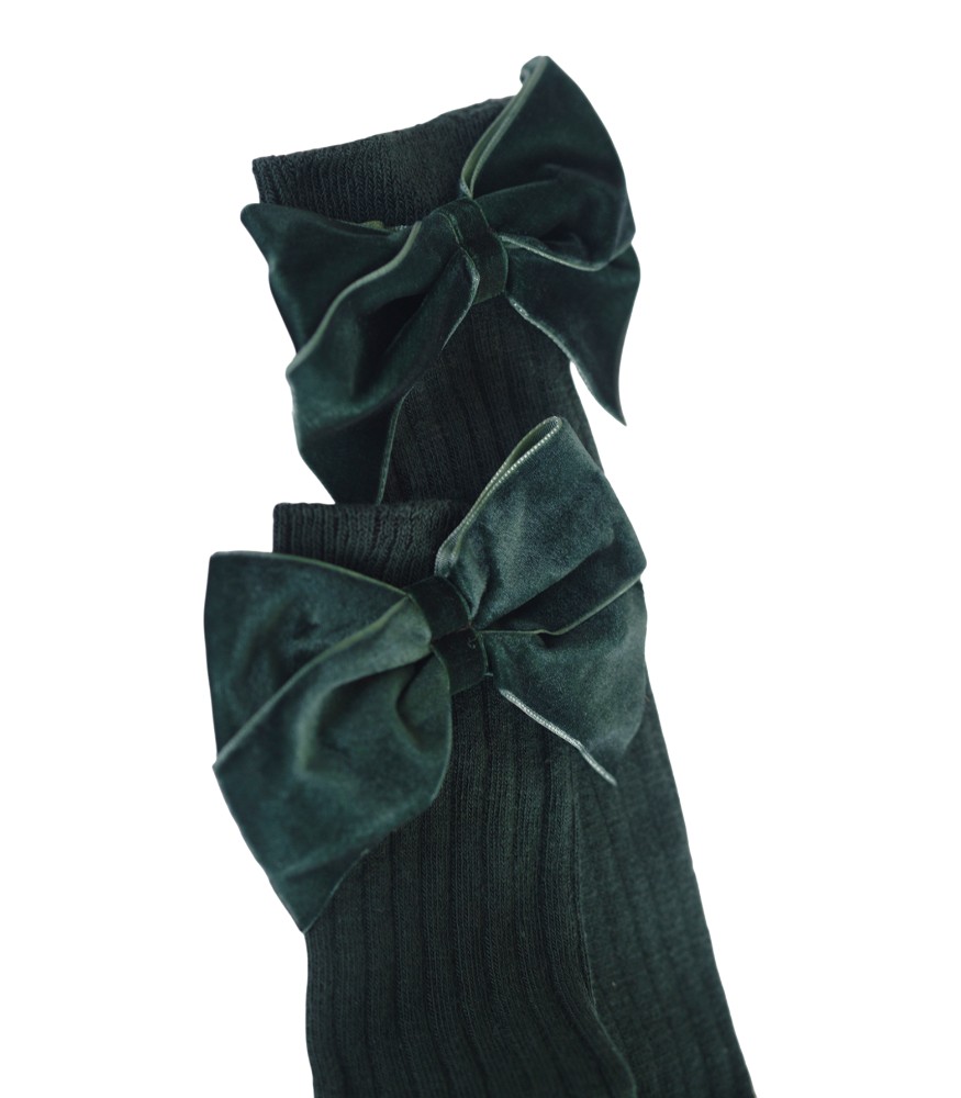 Lille Trove Fiyonklu Dizaltı Uzun Çorap // Yeşil