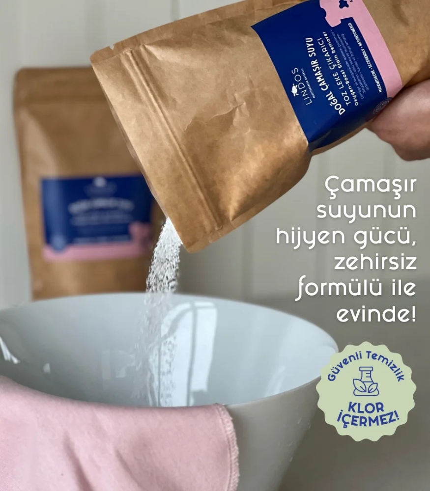 Lindos Doğal Çamaşır Suyu Toz Leke Çıkarıcı