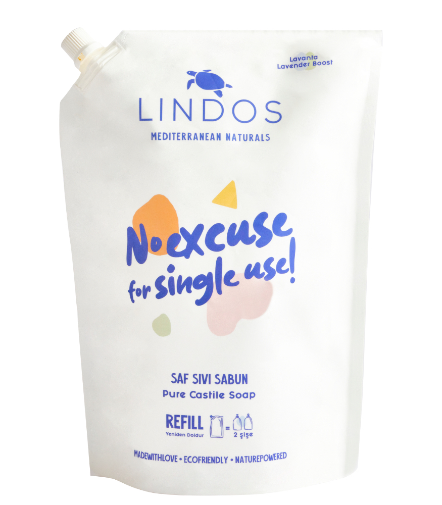 Lindos Saf Sıvı Kastil Sabun REFILL (1200 ml) // Lavanta