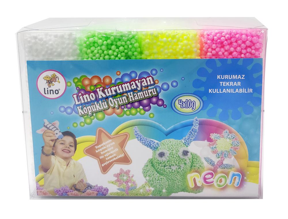 Lino Kurumayan Köpük Oyun Hamuru Set (4 Adet)
