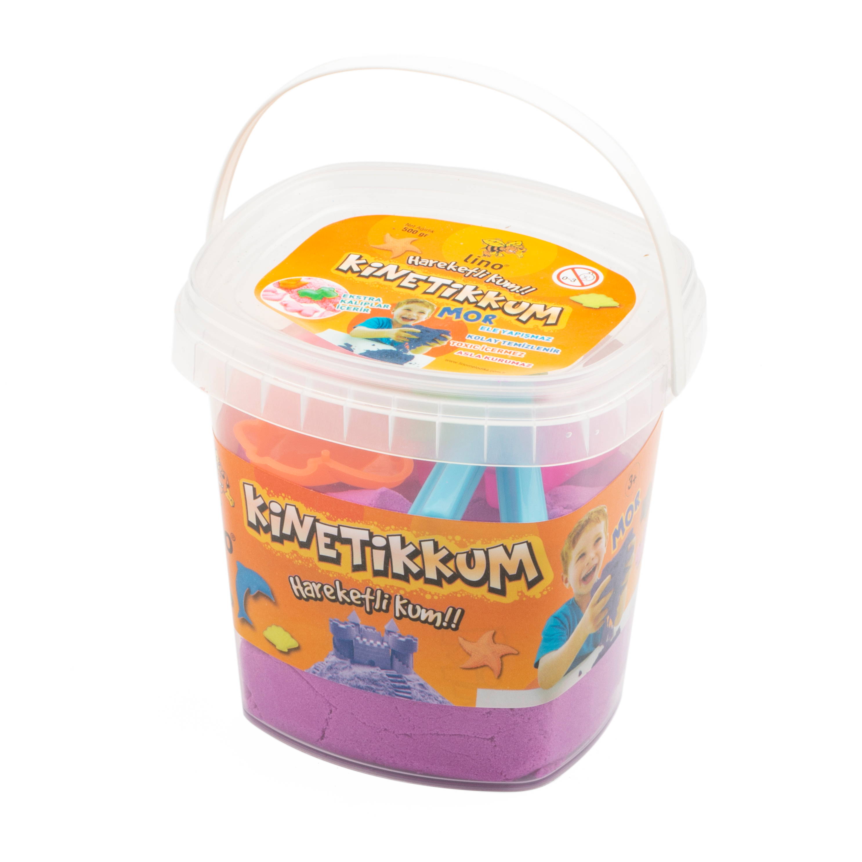 Lino Kinetik Kum ve 3 Kalıp // Mor (500 gr)