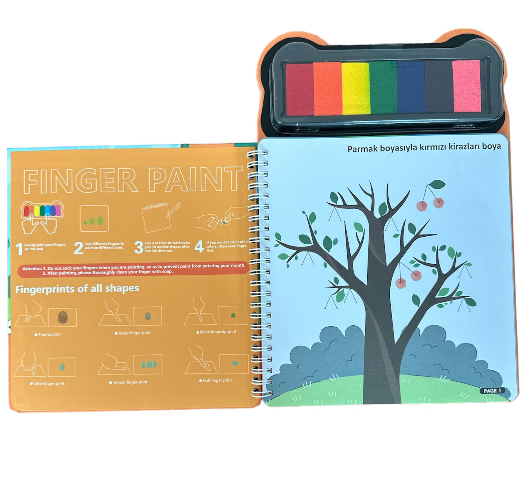 Lino Parmak Boyama Aktivite Kitabı // Animal