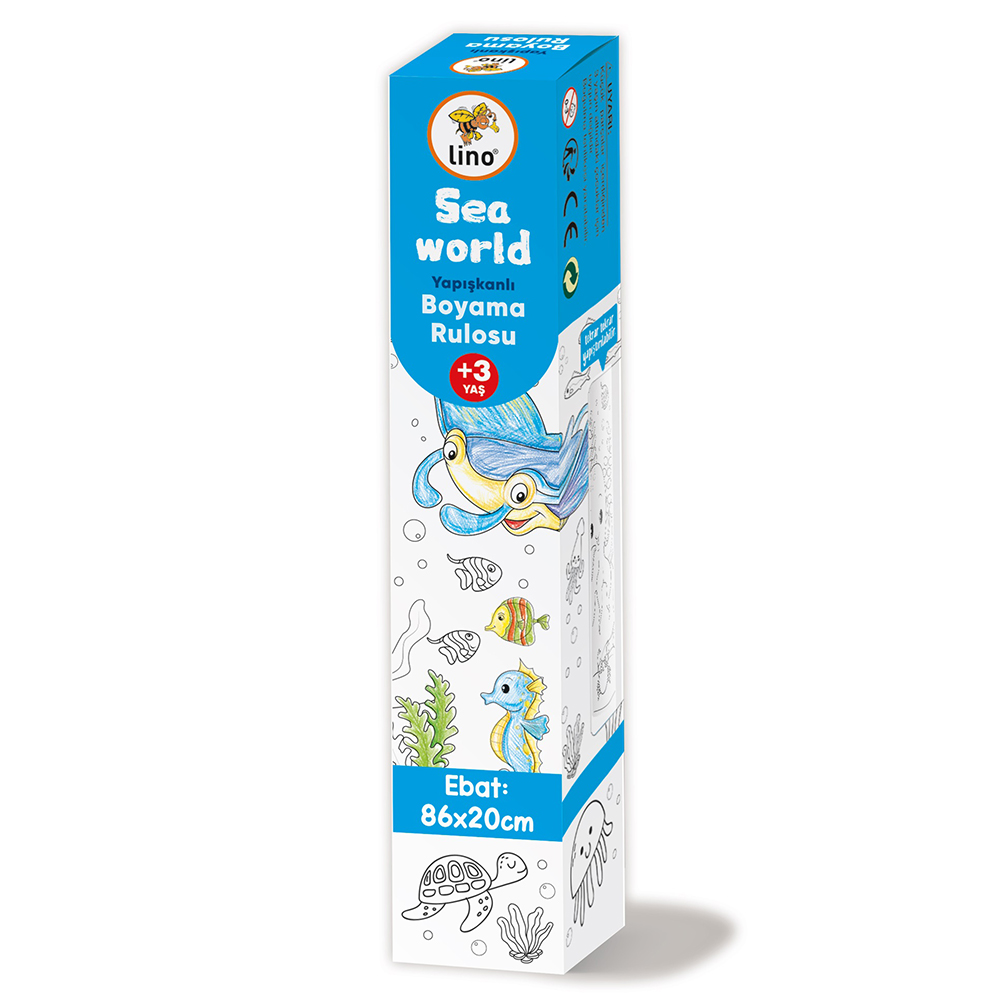 Lino Yapışkanlı Boyama Rulosu (860x20cm) // Sea World