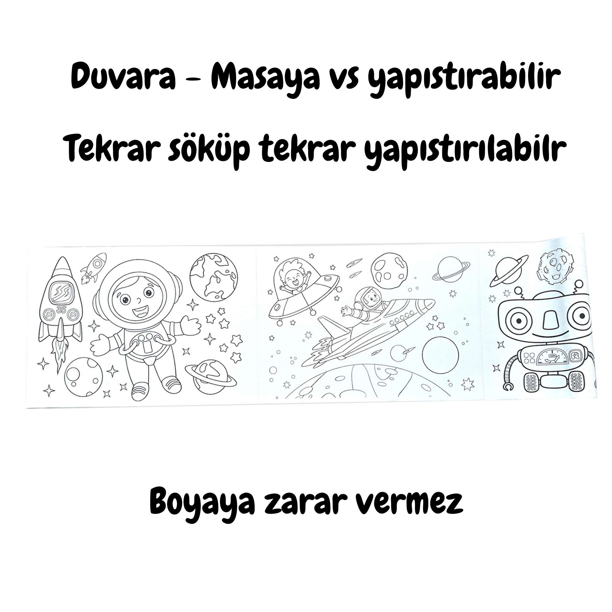 Lino Yapışkanlı Boyama Rulosu (86x20cm) // Dream Space