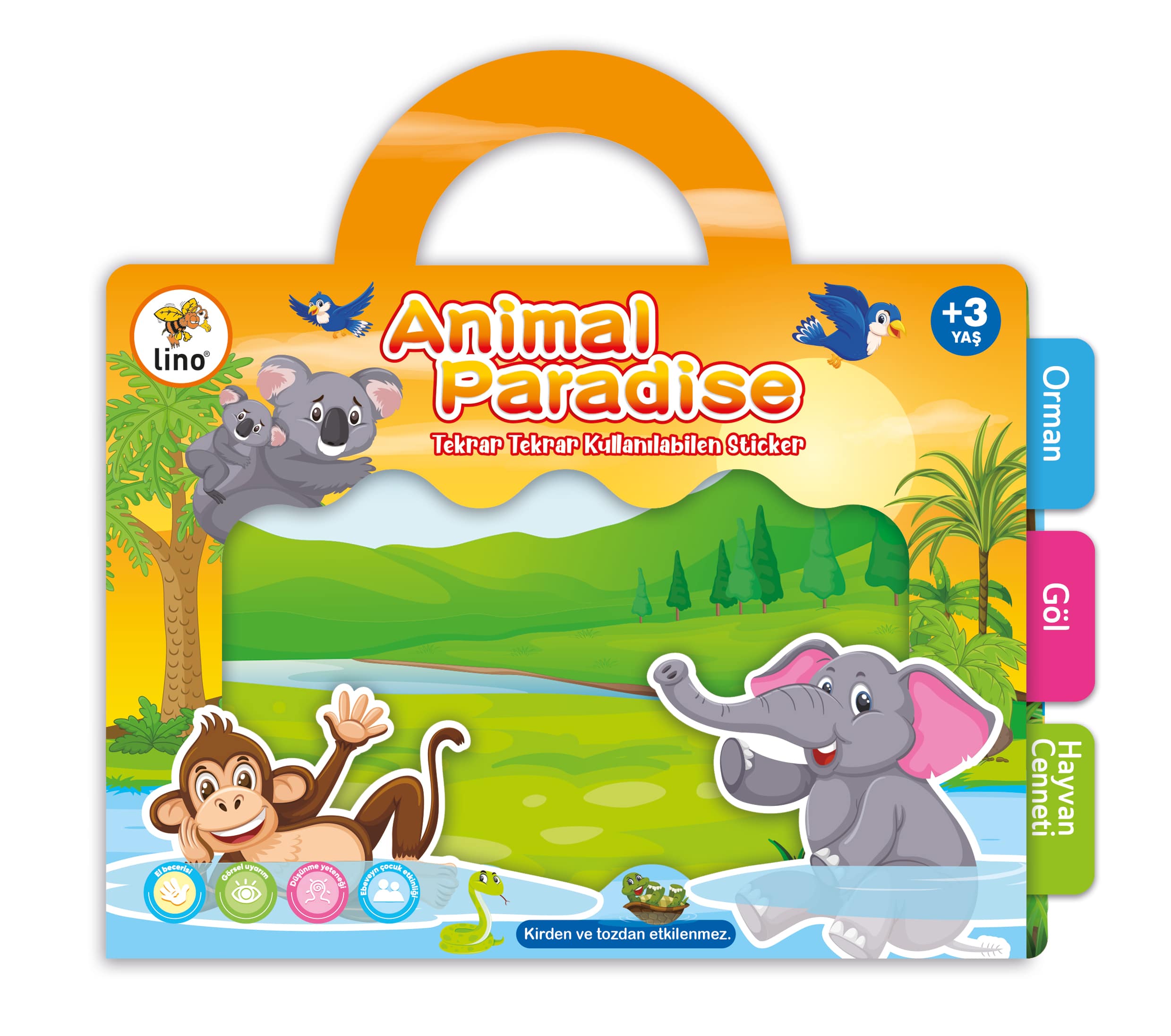 Lino Reusable Tak Çıkar Sticker Kitabı // Animal Paradise