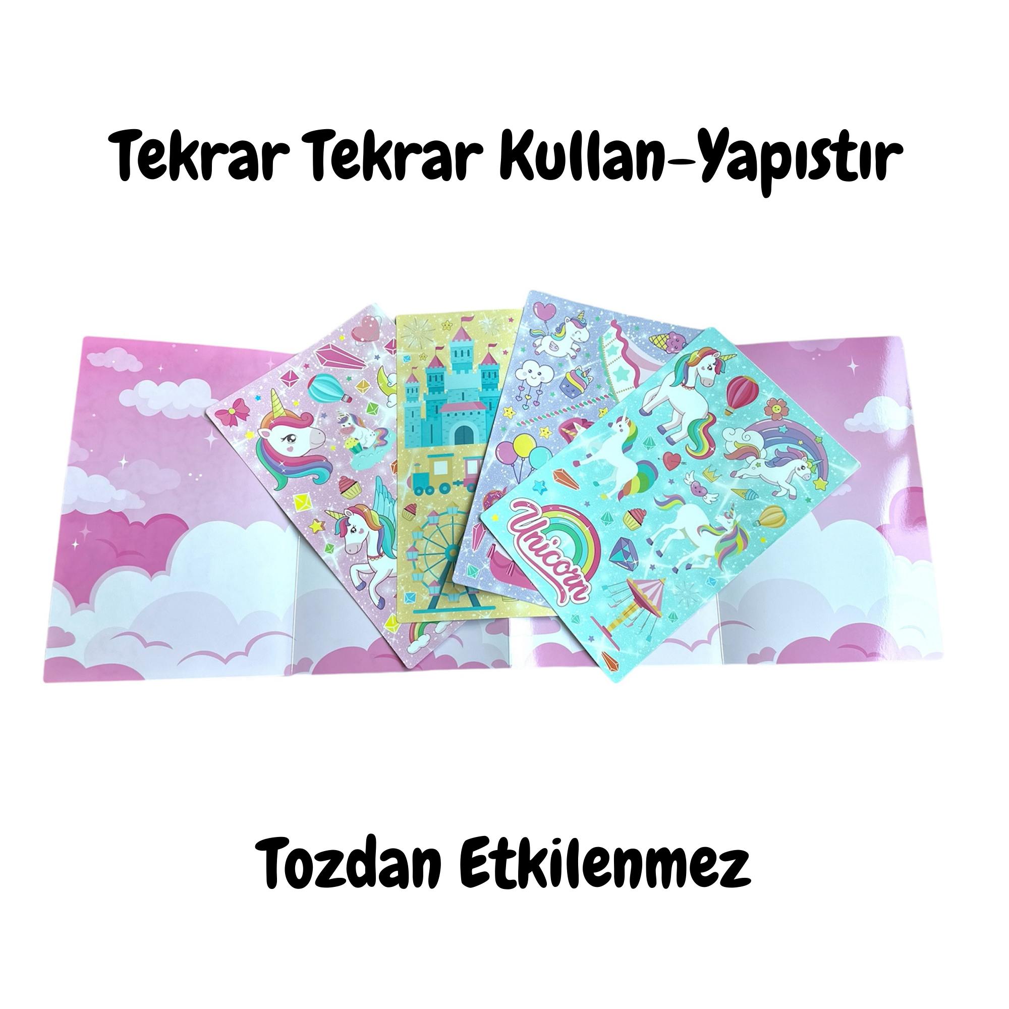 Lino Reusable Tak Çıkar Sticker Kitabı // Unicorns