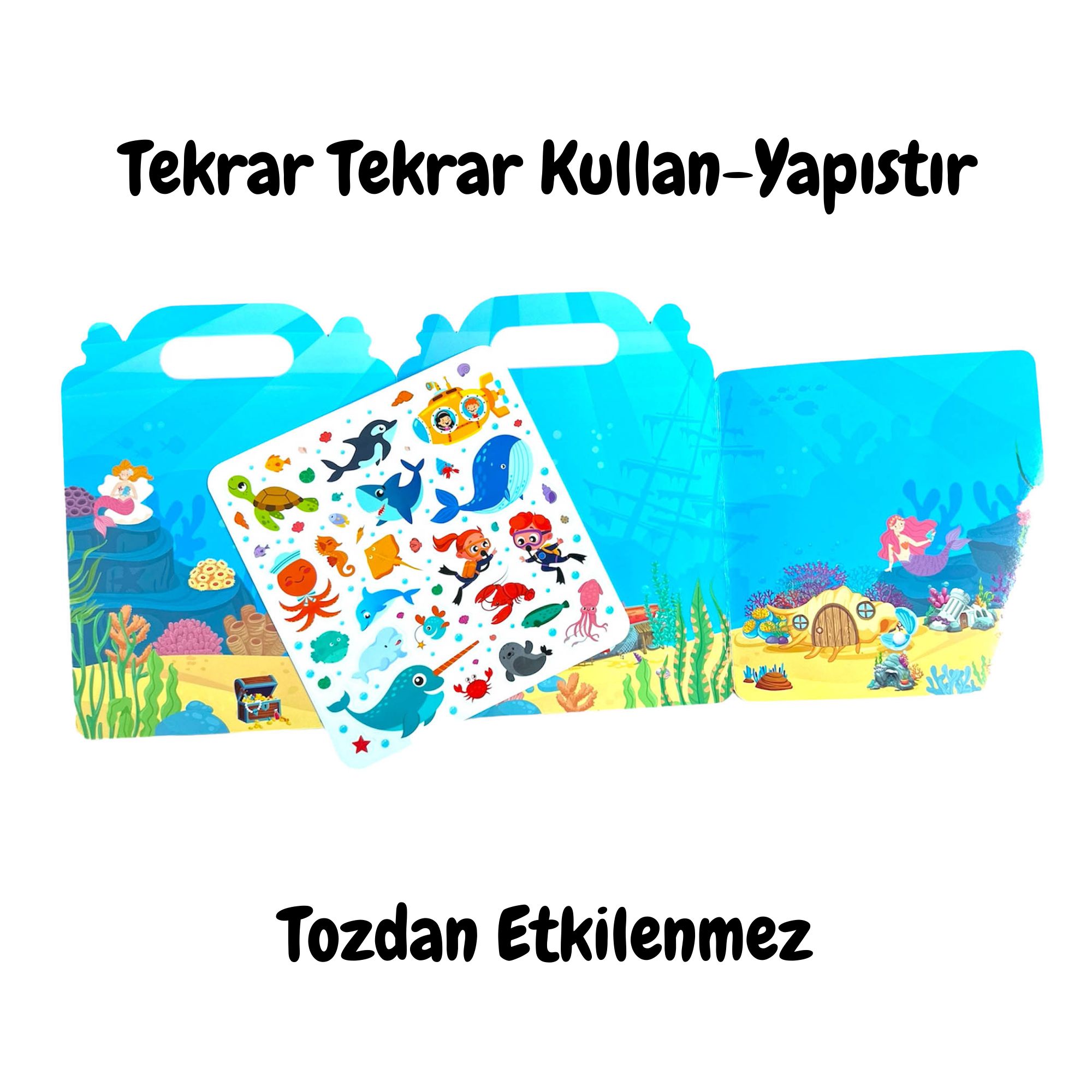 Lino Reusable Tak Çıkar Sticker Kitabı // Ocean Animals