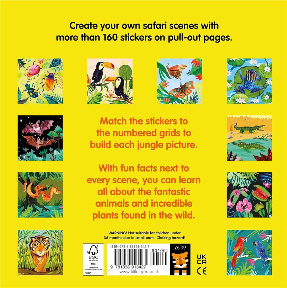 Little Tiger Press Colour with Stickers: Jungle