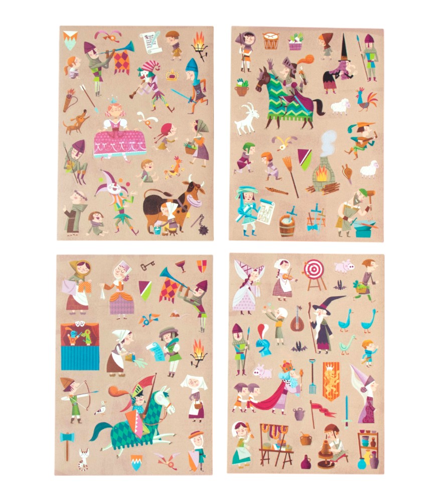 Londji Activities Resuable Stickers // Medieval