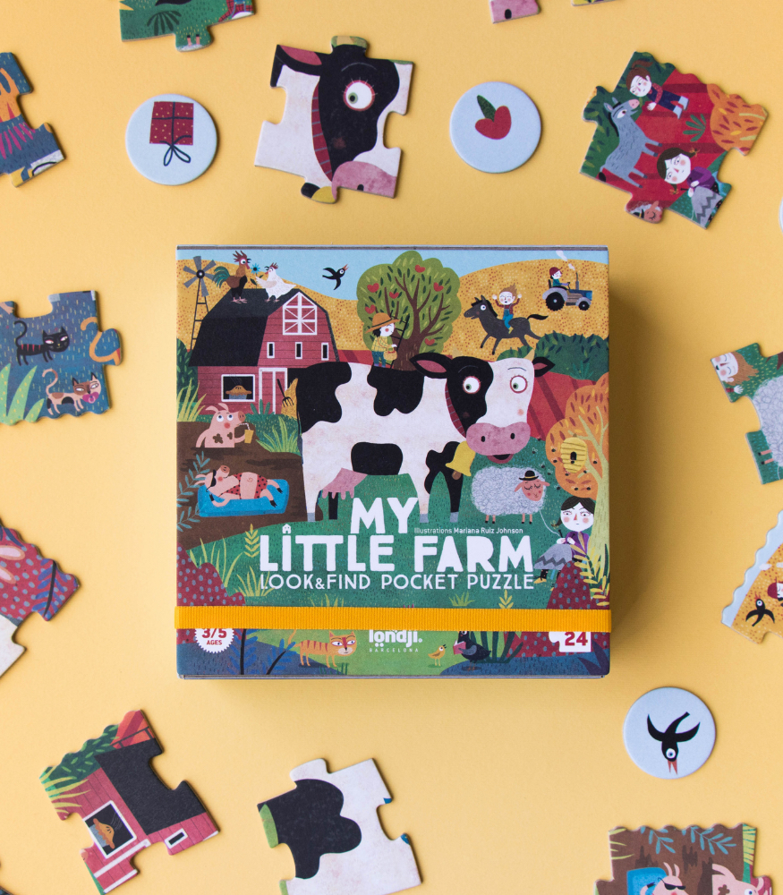 Londji Pocket Puzzle // My Little Farm (24 Par&ccedil;a)