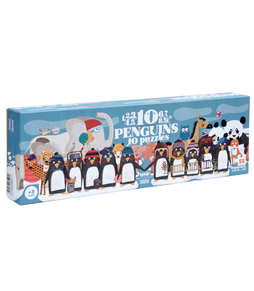 Londji Puzzle // 10 Penguins (1-10 Parçalı 10 Puzzle)