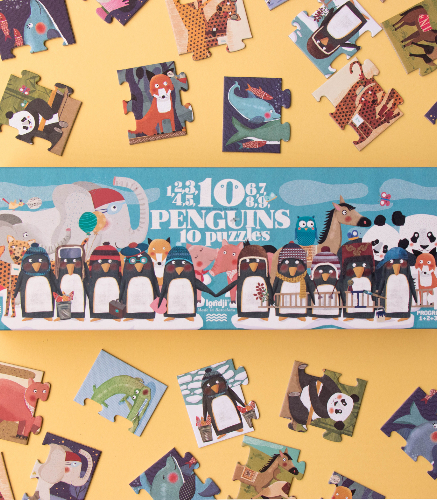 Londji Puzzle // 10 Penguins (1-10 Parçalı 10 Puzzle)