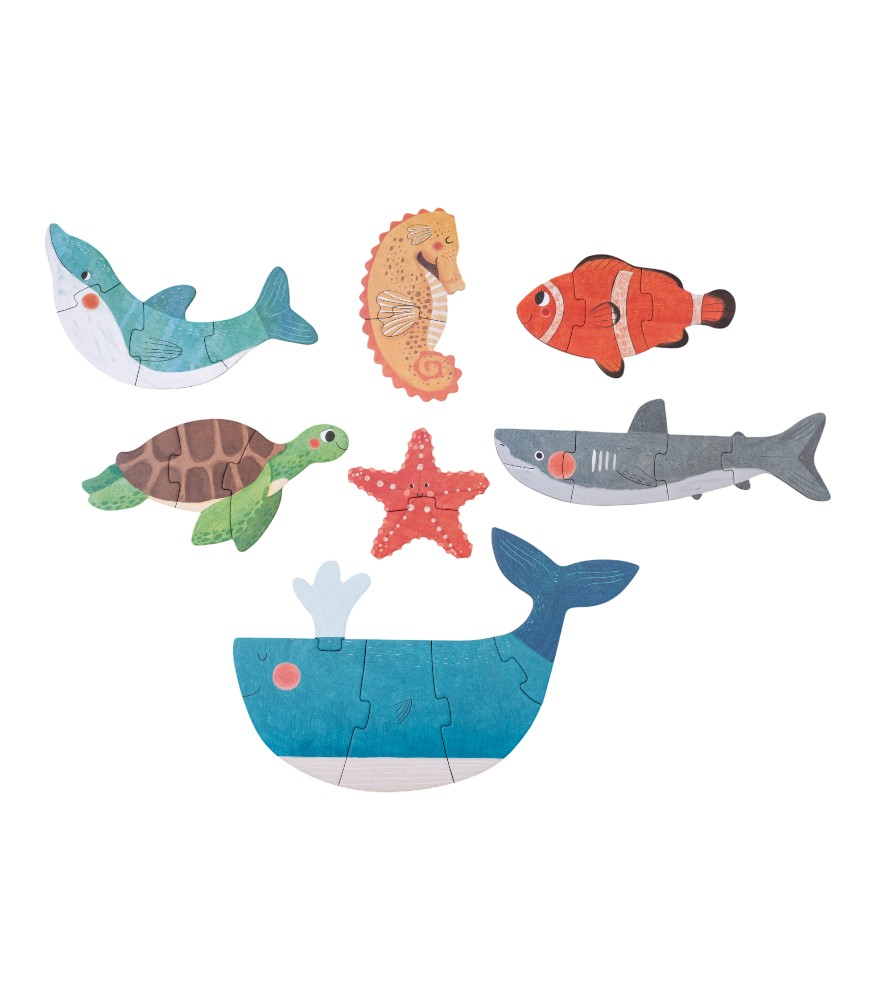 Londji Puzzle // Blue (2-3-4-5 Par&ccedil;a)