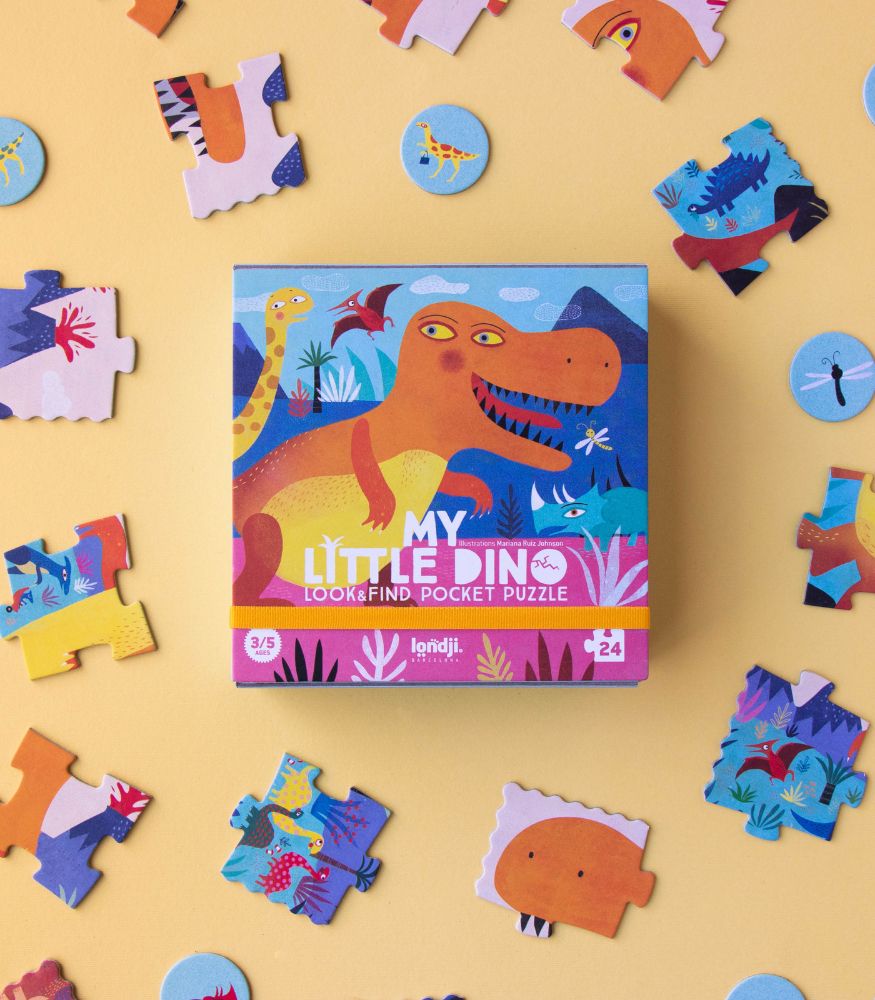 Londji Pocket Puzzle // My Little Dino (24 Par&ccedil;a)