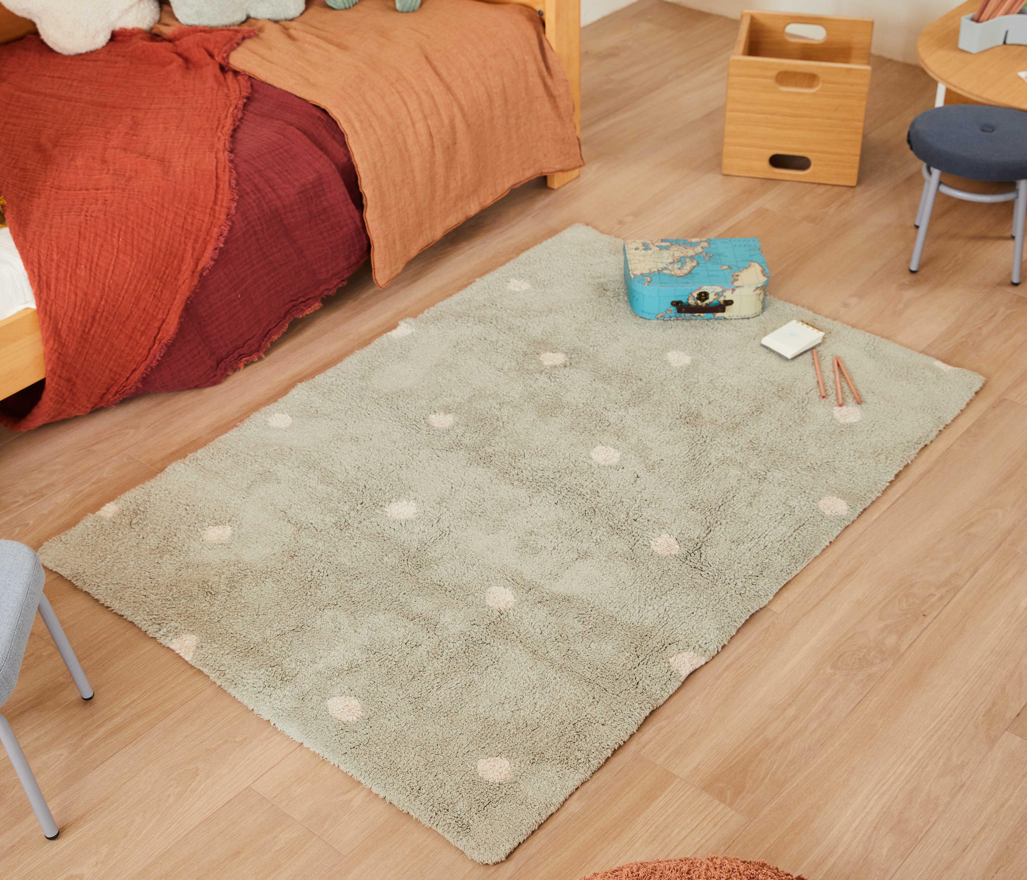 Lorena Canals Halı // Mini Dot Blue Sage