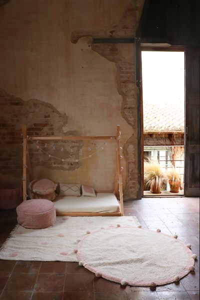 Lorena Canals Hippy Dots Kilim // Vintage Nude (120x160cm)