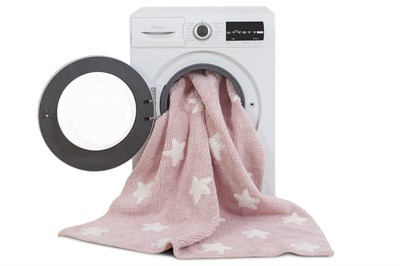 Lorena Canals Stars Halı // Pembe - Beyaz (120x160cm)