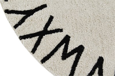 Lorena Canals Round ABC Halı // Naturel  (150cm)