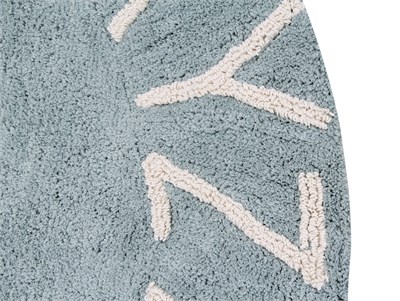 Lorena Canals Round ABC Halı // Vintage Mavi (150cm)