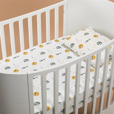 Lullalucca Lastikli Çarşaf ve Yastık Kılıfı Seti (Ayva Göbek)