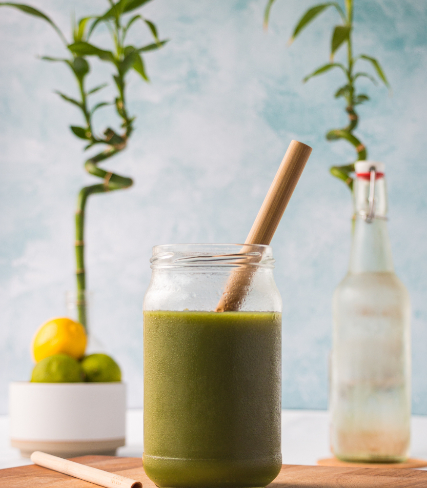 Lund London Bamboo Straws - 8 mm Bambu Pipet Set (4 Adet)