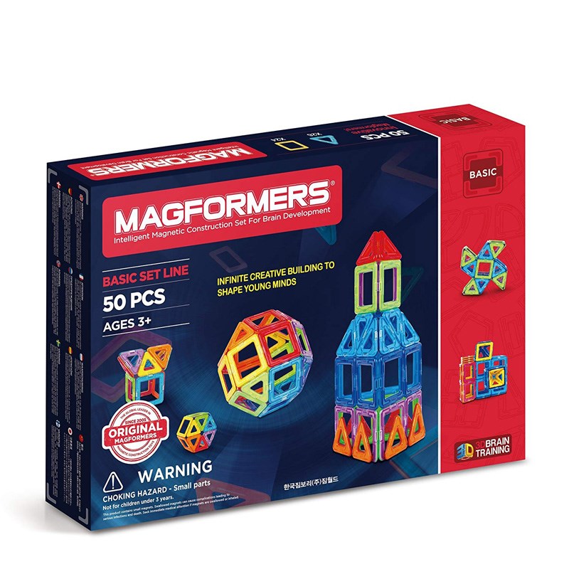 Magformers Mıknatıslı Yaratıcı Basic Set (50 Parça)