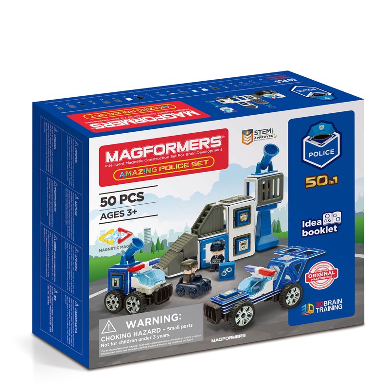 Magformers Mıknatıslı Police Set (50 Parça)