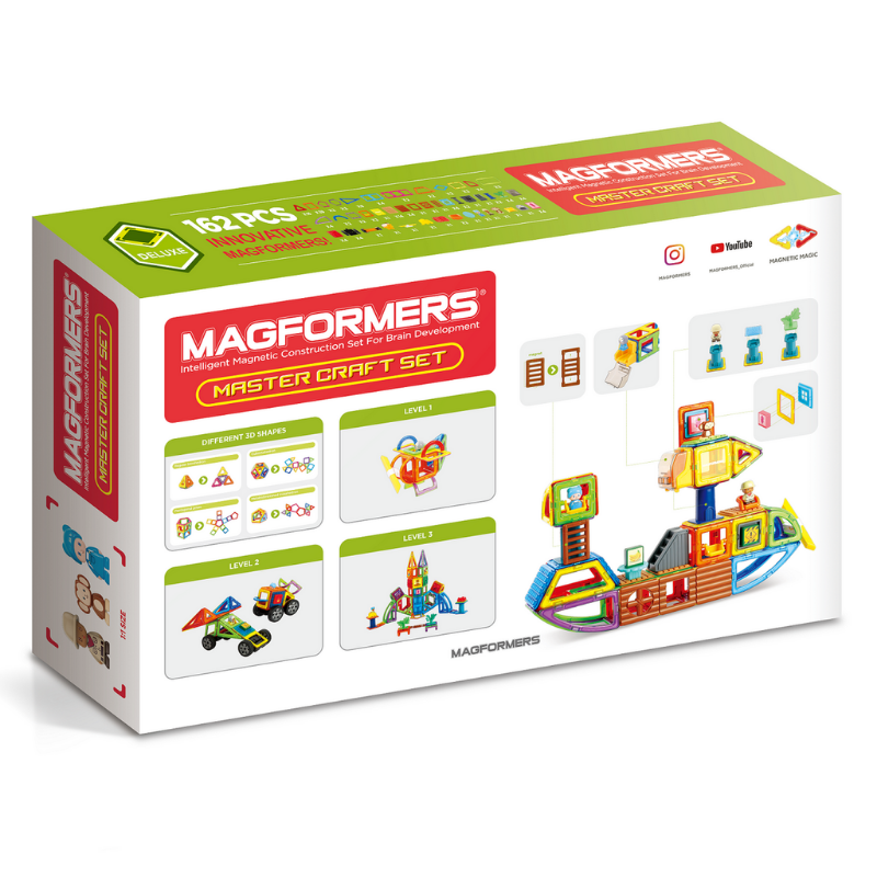 Magformers Mıknatıslı Master Craft Set (162 Parça)