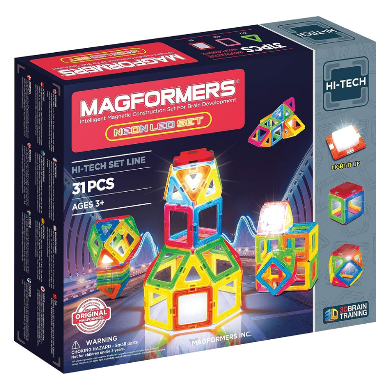Magformers Mıknatıslı Neon Led Set (31 Parça)