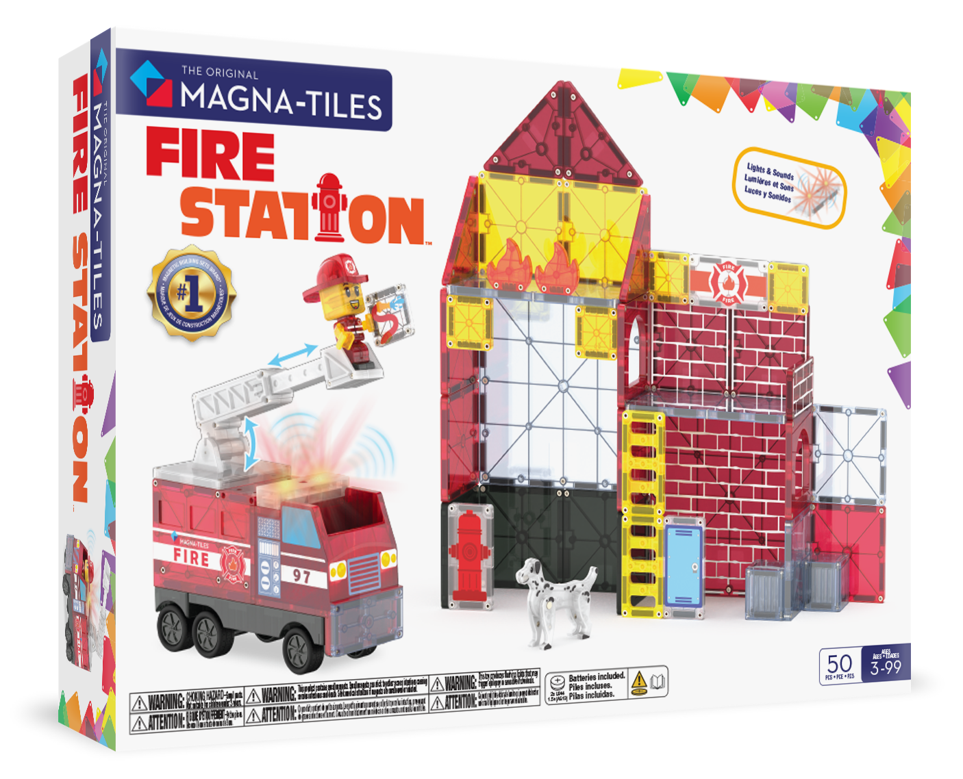 Magna-Tiles Fire Station (50 Parça)