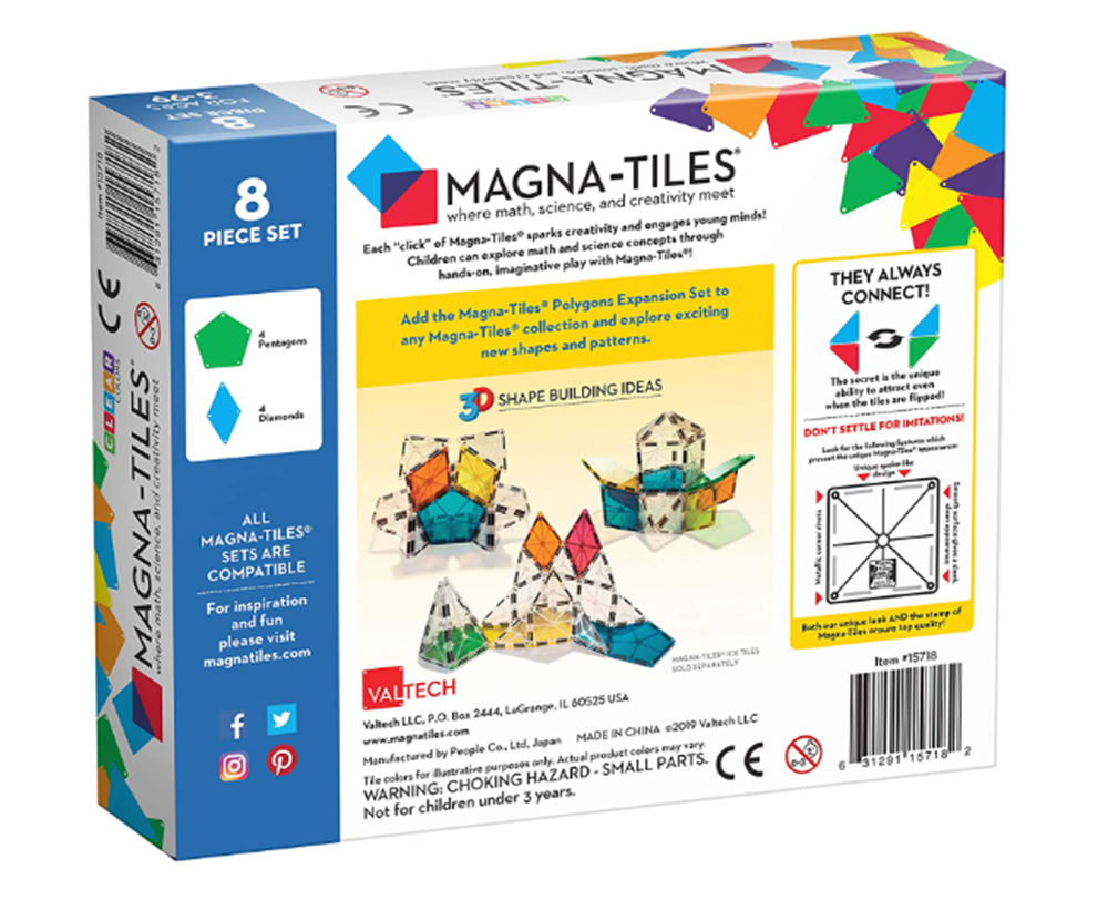 Magna-Tiles Polygon Expansion (8 Parça)