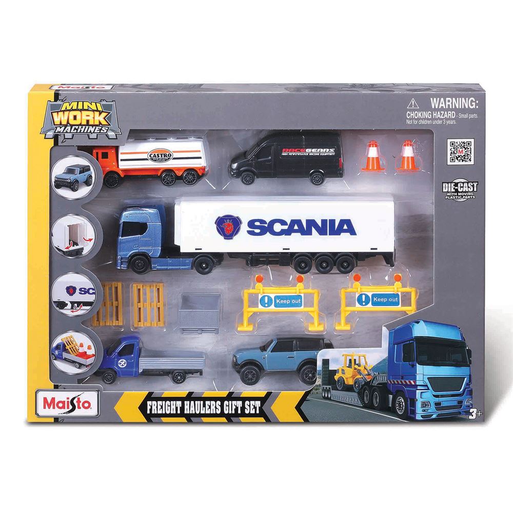 Maisto Mini Work Machines Freight Haulers Oyun Seti Model 3