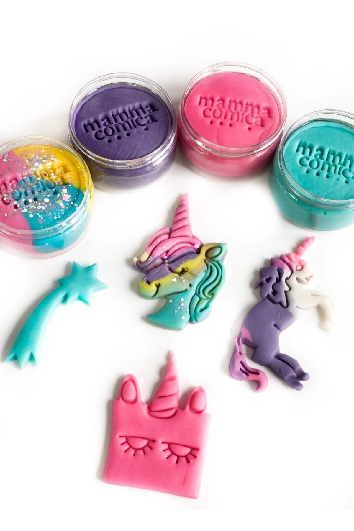 Mammacomicadough Oyun Hamur ve Kalıp Seti - Baby Unicorn
