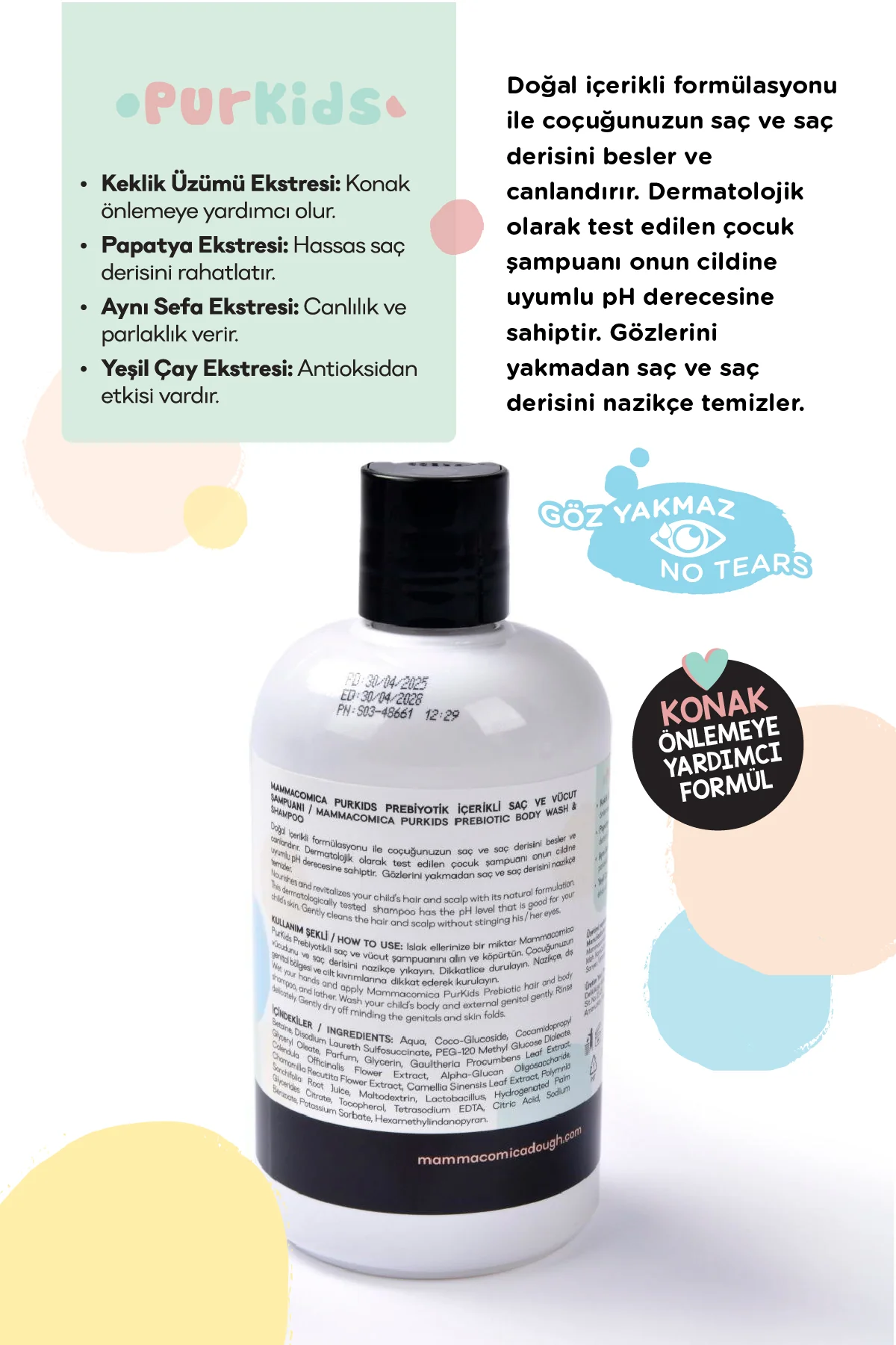 Mammacomicadough Yıkanabilir Parmak Boyası (100 ml) // 6 Renk