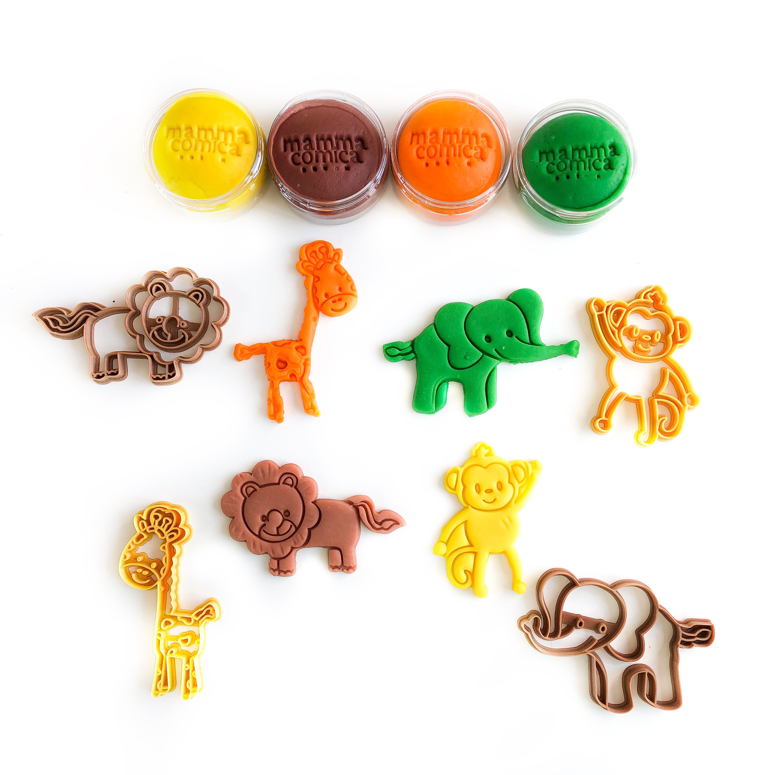 Mammacomicadough Oyun Hamur ve Kalıp Seti - Orman Hayvanları